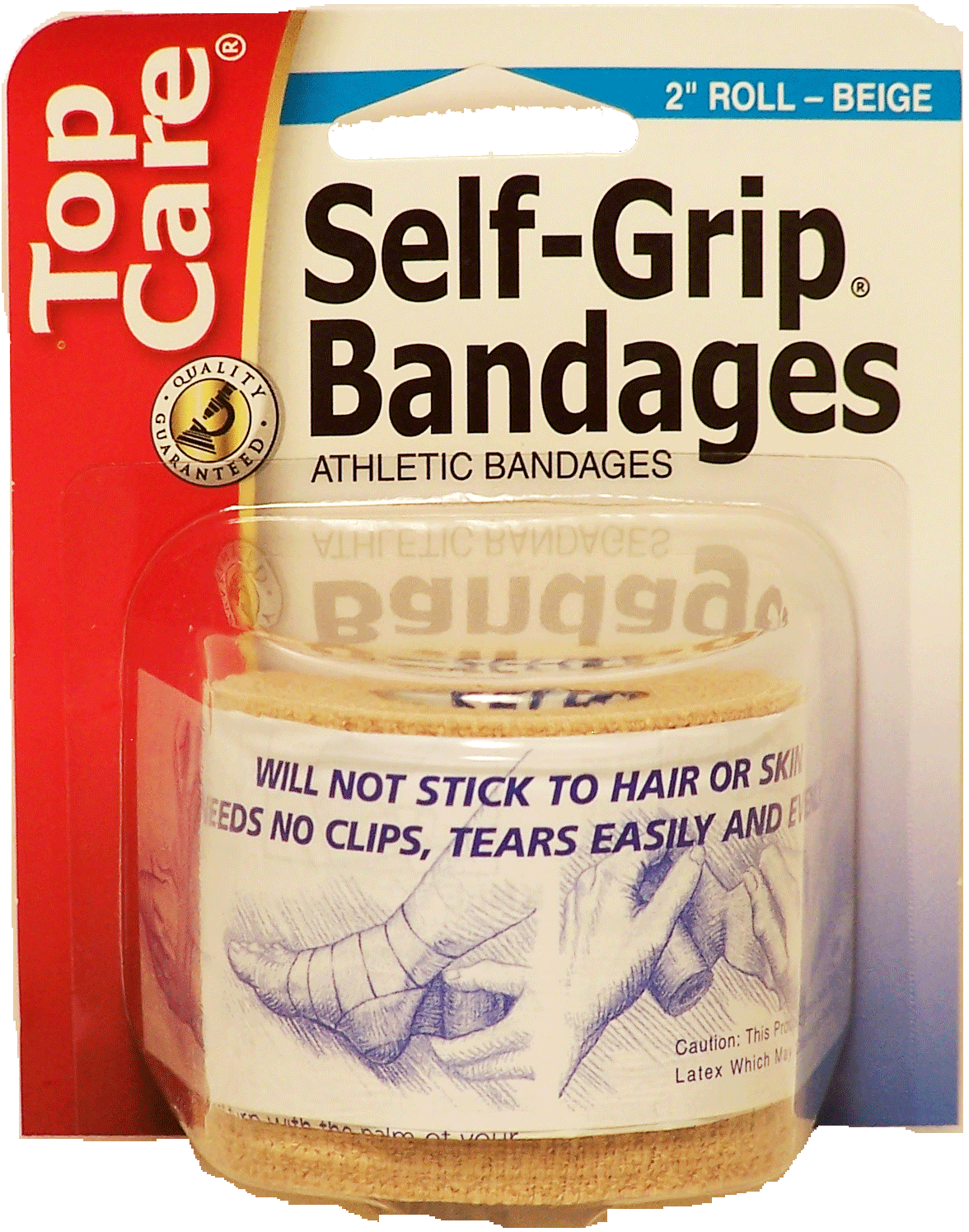 Top Care  self-grip bandages, athletic bandages, 2-inch roll, beige, 2 in x 70 in Full-Size Picture